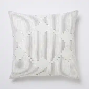 Castorama Coussin beryl noir et blanc 45 x 45 cm offre