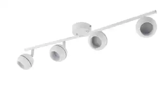 Castorama Réglette 4 spots melanippe métal/plastique blanc led 4x5 w offre