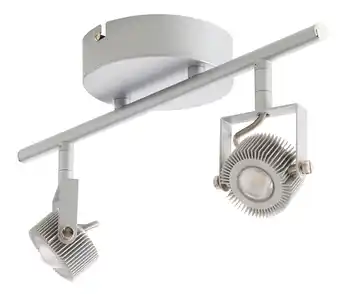 Castorama Réglette 2 spots neikea métal argent led 2x5 w offre