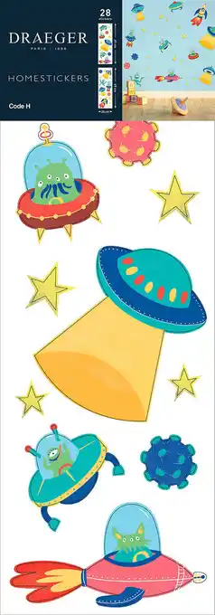 Castorama Sticker enfant extra terrestre 24x69 cm offre