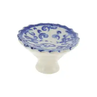 Castorama Lot poignées 4 boutons incurvé céramique bleu offre