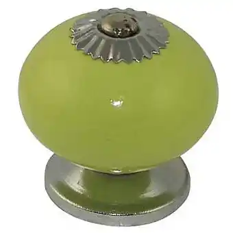 Castorama Bouton de meuble porcelaine colours dulce céleri ø41 mm offre