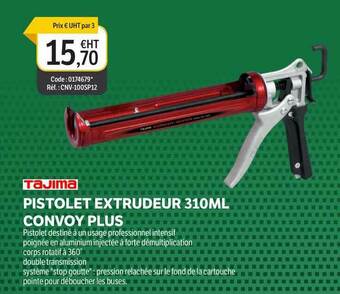 DomPro Pistolet Extrudeur 310 Ml Convoy Plus Tajima offre