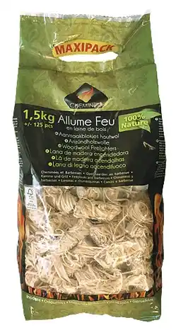 Brico Dépôt Allume-feu laine de bois - sac de 1,5 kg - pyrofeu offre