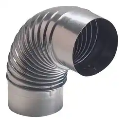 Coude plissé 90° - diamètre : 125 mm