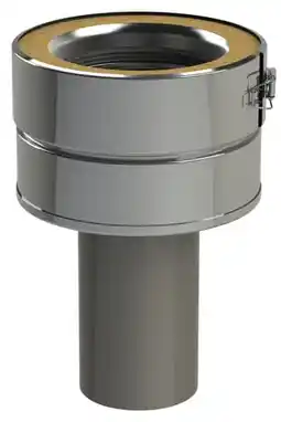 Raccord simple paroi réduit en inox ø 150/80 mm
