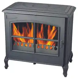 Brico Dépôt Poêle à bois "rustica" noir - 10 kw - invicta offre