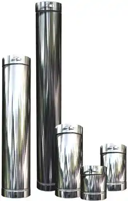 Tuyau droit en inox ø 150 mm - l. 1 m