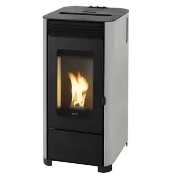 Poêle à granulés de bois 7.5kw gris - leongris