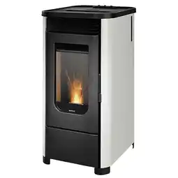 Intermarché Poêle à granulés de bois 7kw blanc - leni 7 access control blanc offre