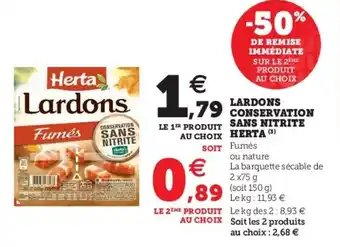 Lardons Conservation sans Nitrite Herta