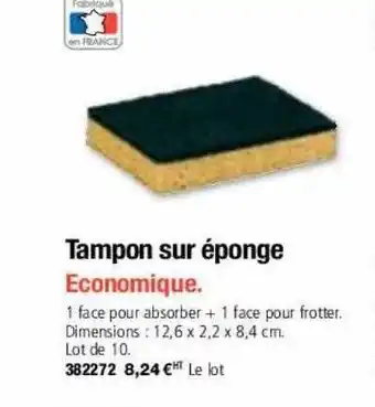 Tampon sur éponge