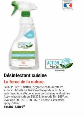 Désinfectant cuisine action verte