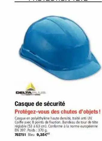 Casque de sécurité delta plus