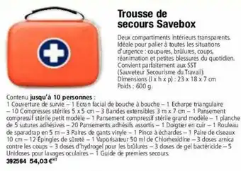 Trousse de secours savebox