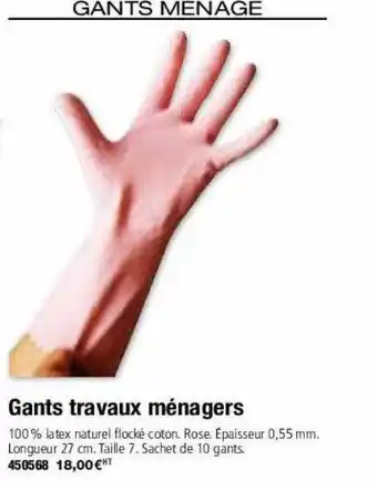 Gants travaux ménager