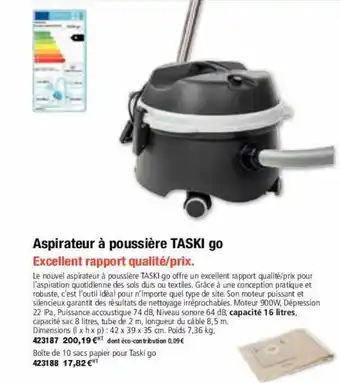 Aspirateur Ă poussiĂšre taski go
