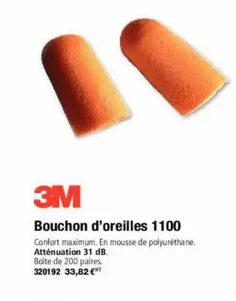 Bouchon d'oreilles 1100 3m