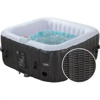 Decathlon Spa gonflable en pvc nice - 4 places - marron/crème offre
