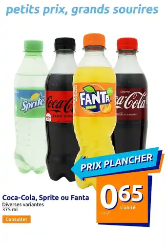Action Coca-Cola, Sprite ou Fanta offre