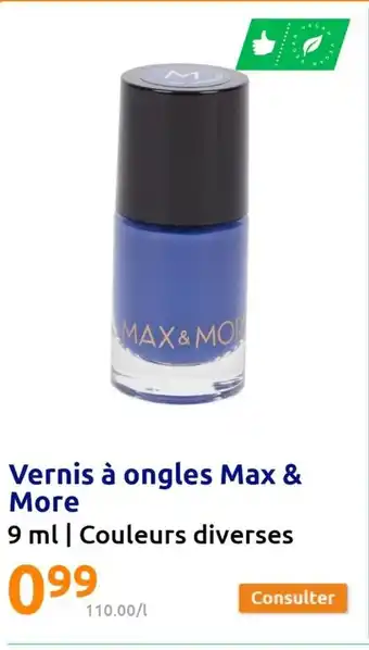 Action Vernis à ongles Max & More offre