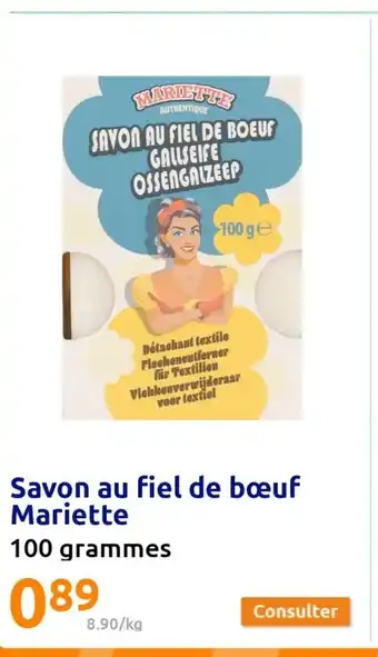 Action Savon au fiel de bœuf Mariette offre