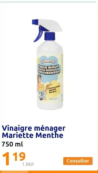 Action Vinaigre ménager Mariette Menthe offre