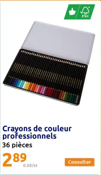 Action Crayons de couleur professionnels offre