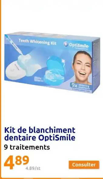 Action Kit de blanchiment dentaire OptiSmile offre