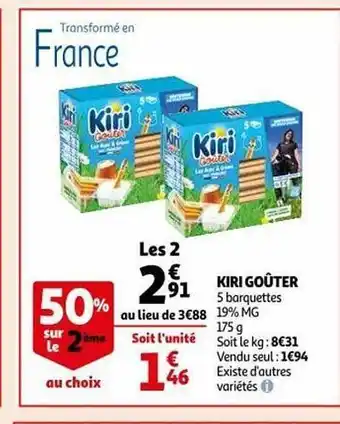 Auchan Kiri goûter offre
