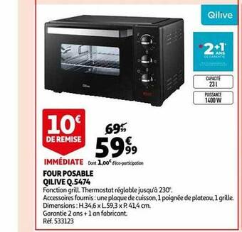Auchan Four posable qilive q.5474 offre