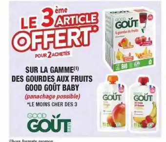 La gamme des gourdes aux fruits good goût baby