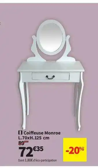 Coiffeuse monroe l. 70 x h. 125 cm