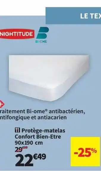 Conforama Protège-matelas confort bien-être 90 x 190 cm offre