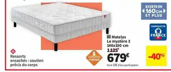 Matelas le mystère 3 140 x 190 cm