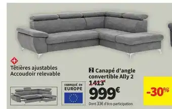 Canapé d'angle convertible ally 2