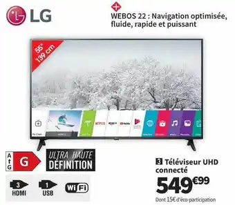 Conforama Téléviseur uhd connecté lg offre