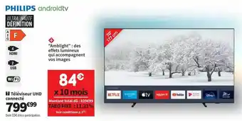 Conforama Téléviseur uhd conncté philips offre
