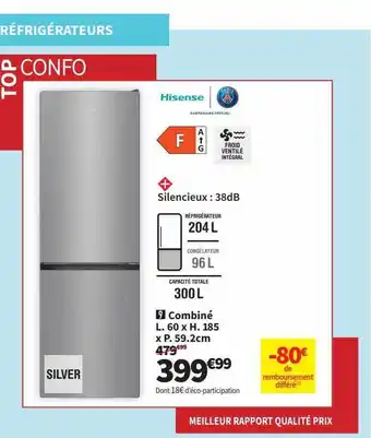 Conforama Combiné l. 60 x h. 185 x p. 59.2 cm hisense offre