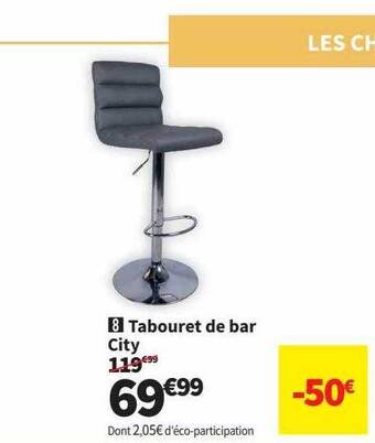 Conforama Tabouret de bar city offre