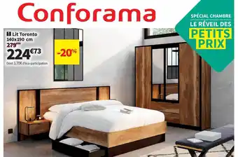 Conforama Lit toronto 140 x 190 cm offre