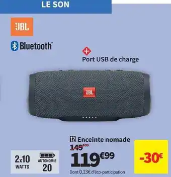 Conforama Enceinte nomade jbl offre