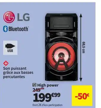 Conforama High power lg offre