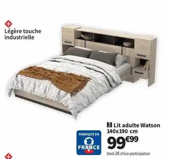 Conforama Lit adulte watson 140 x 190 cm offre
