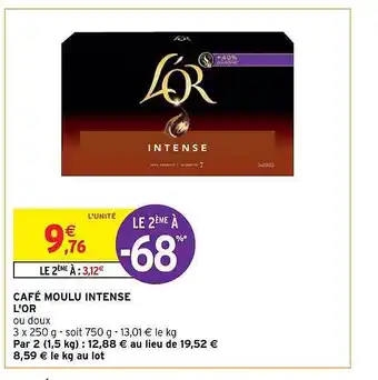 Intermarché Café moulu intense l'or offre