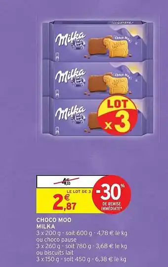 Intermarché Choco moo milka offre