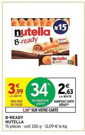 Intermarché B-ready nutella offre