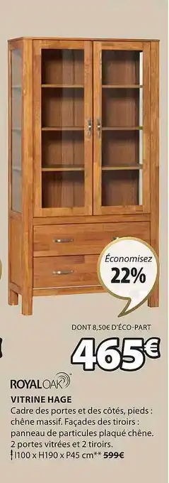 JYSK Vitrine hage royal oak offre