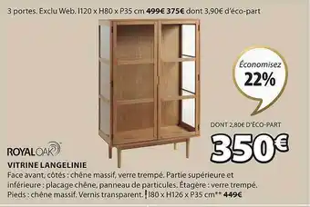 JYSK Vitrine langelinie royal oak offre