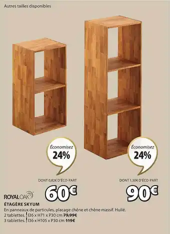 JYSK Étagère skyum royal oak offre